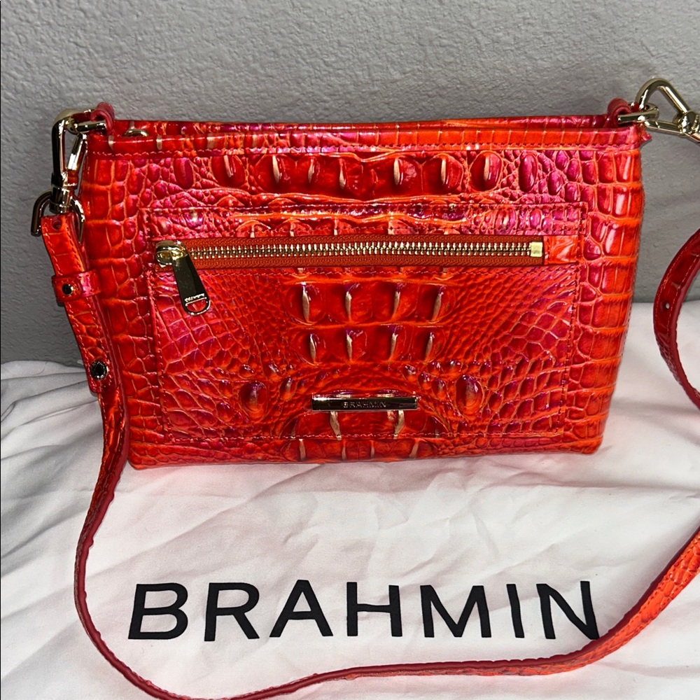 Brahmin Flame Melbourne Crossbody Bag
